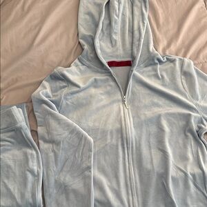 Scarlett Soft Blue Zip-Up Hoodie